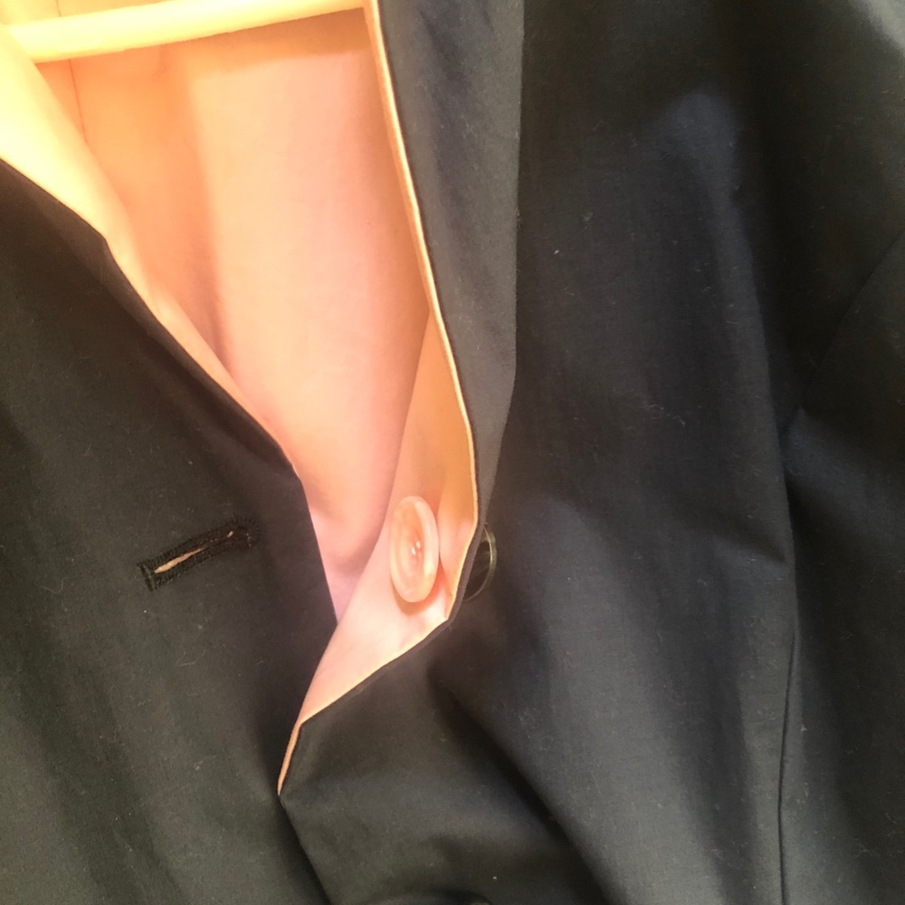 INC, International Concepts reversible navy and pink 100% cotton spring coat - Picture 6 of 7